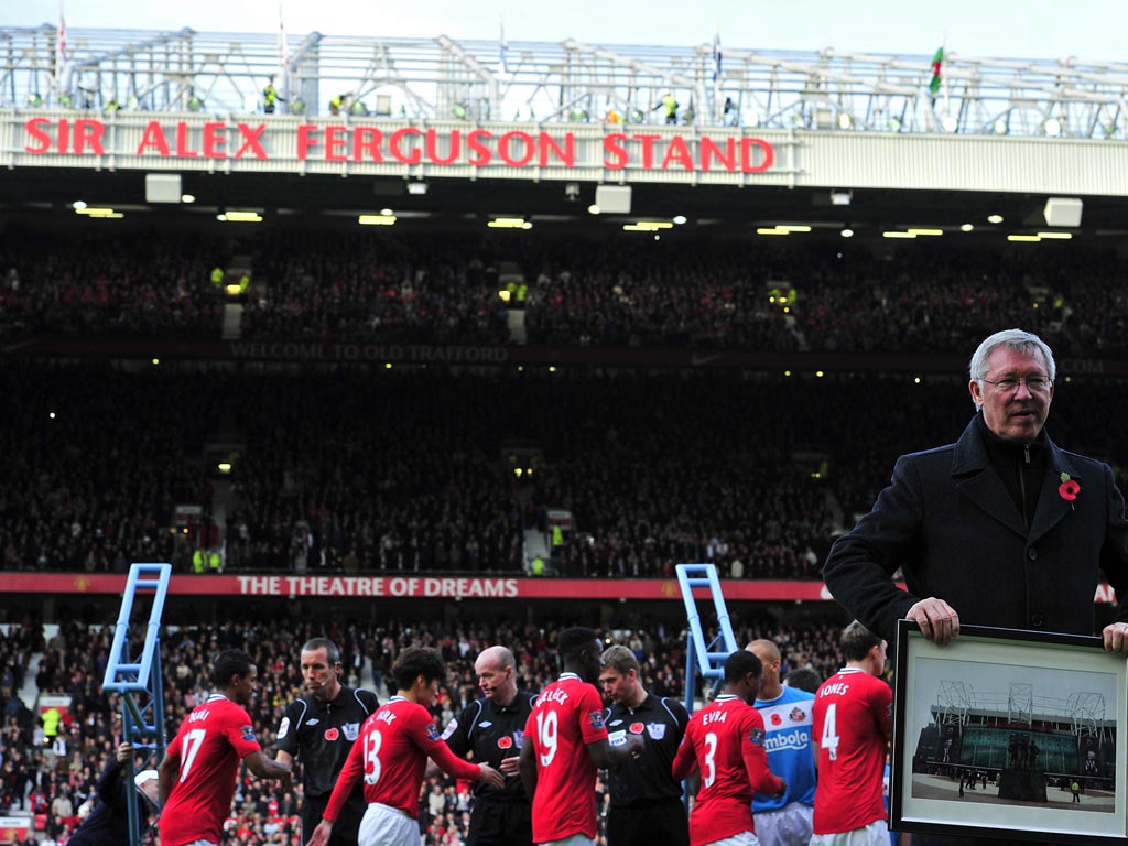 Manchester United unveiled a stand named after Sir Alex