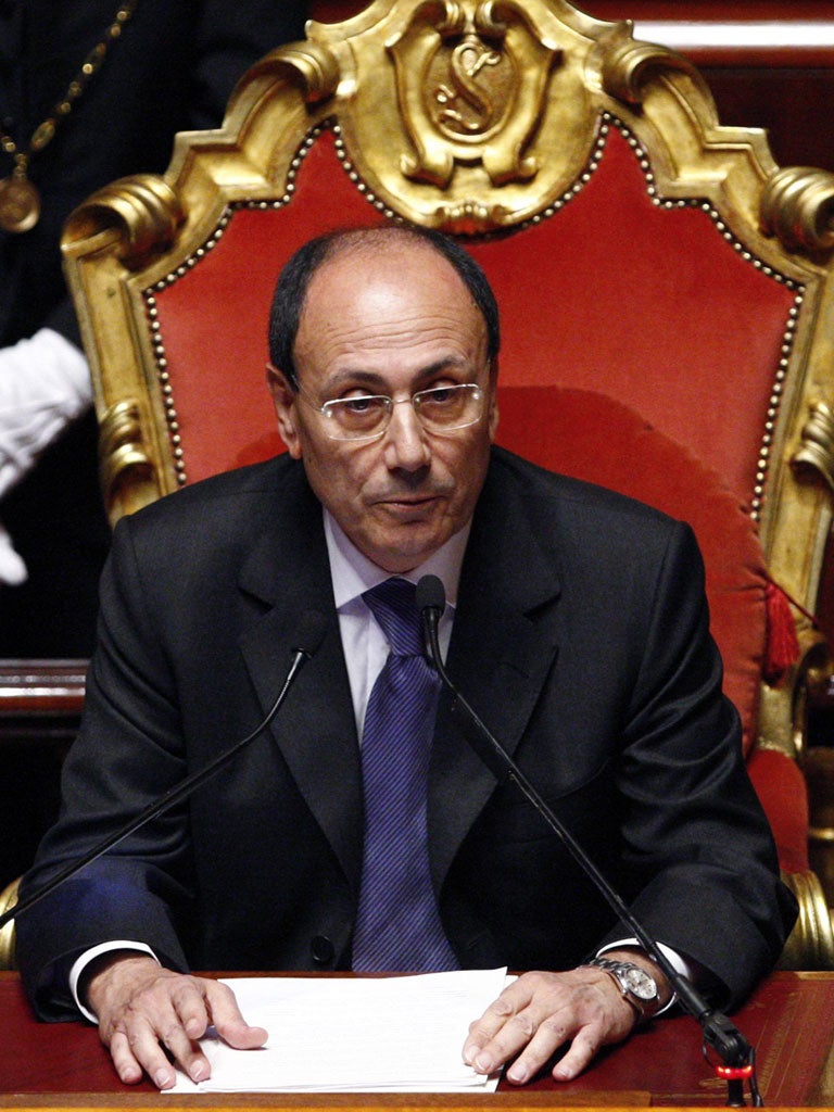 President Giorgio Napolitano asks the centrist and centreright
blocks in parliament to form a new government