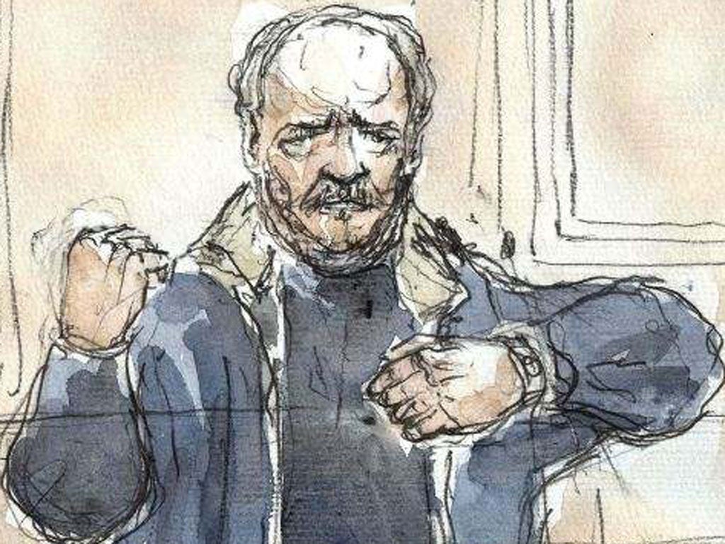 A courtroom sketch of Carlos the Jackal