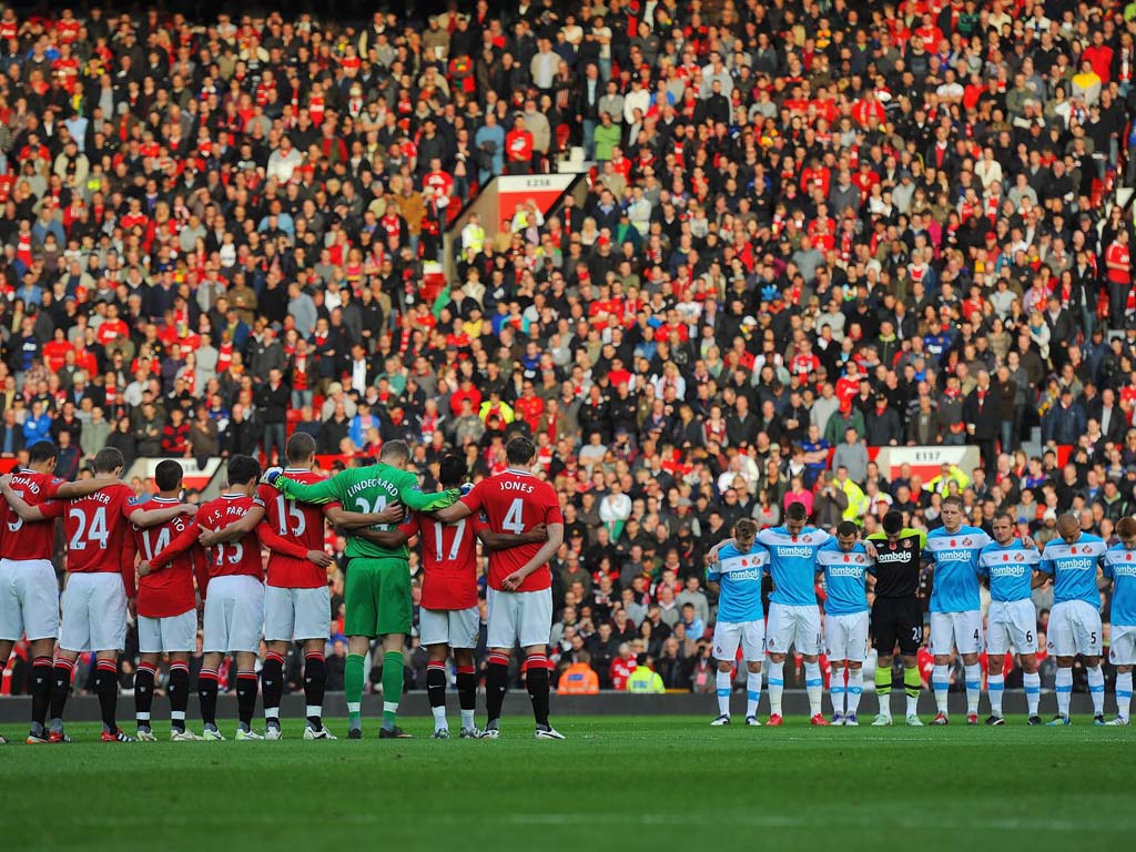 A minutes silence was observed at Premier League games at the weekend, with poppies embroidered on team shirts