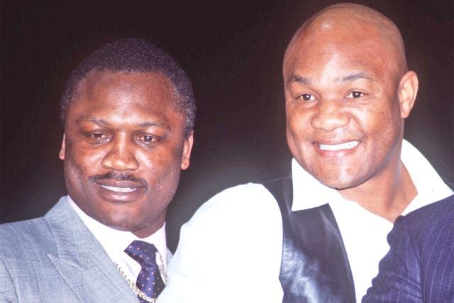 Frazier and Foreman pictured in 1994