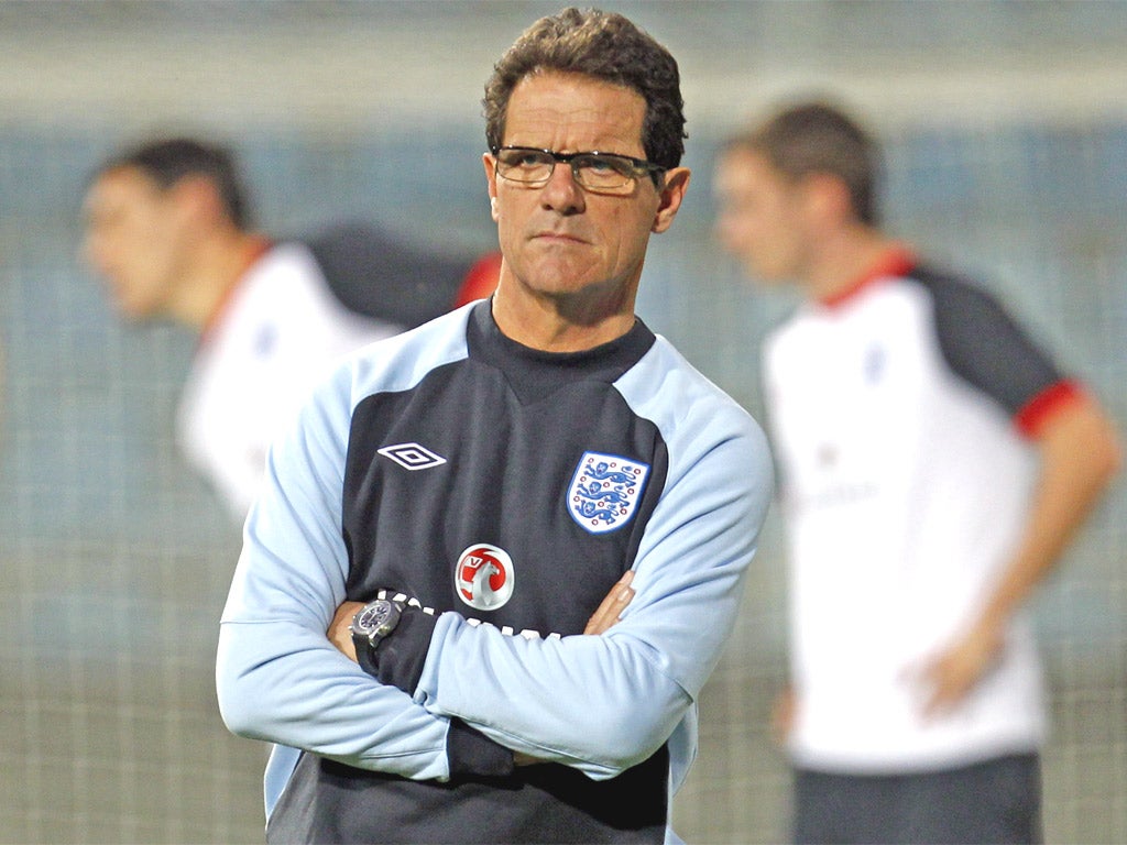 Capello: 'the important thing in this game is to know the value of some of my players'