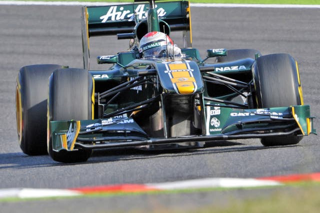 Jarno Trulli of Team Louts in action at the Japanese Grand Prix last month