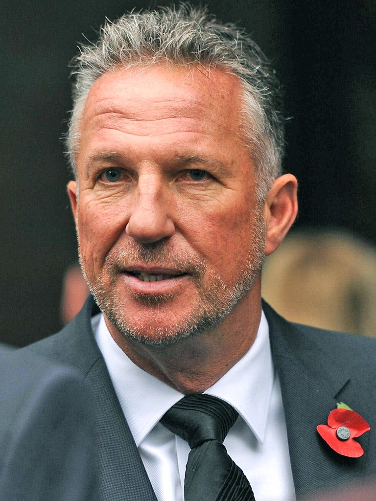 Ian Botham was at the service for his England team-mate in
Worcester