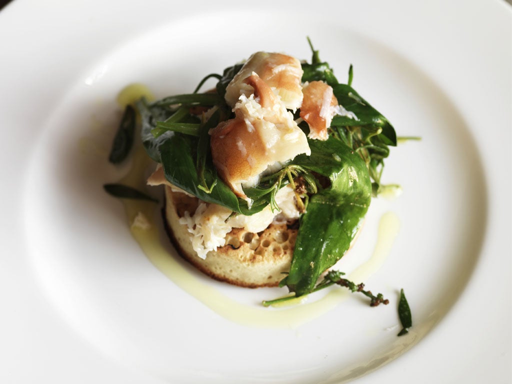 Crab And Sea Vegetable Crumpets | The Independent | The Independent