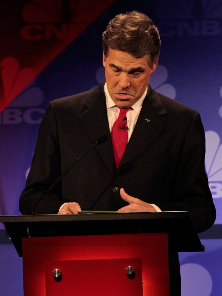 Rick Perry's floundering lasted an excruciating 53 seconds