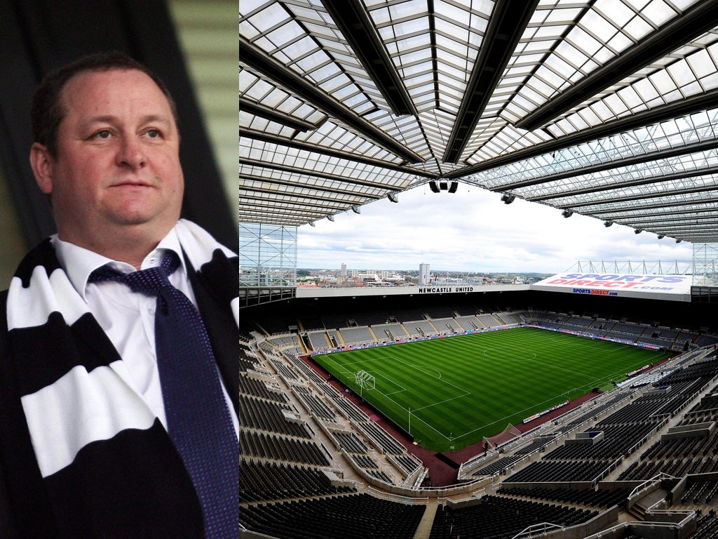 Newcastle owner Mike Ashley has been trying to sell the naming rights to St James' Park for over two years