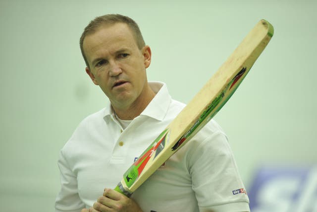 Andy Flower, the England coach, conducts a fielding session at The Oval this week