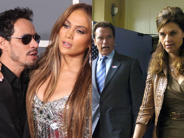 Spilt couples: Marc Anthony and Jennifer Lopez