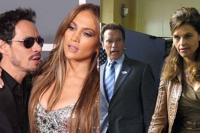 Spilt couples: Marc Anthony and Jennifer Lopez