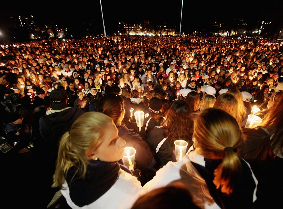 After Penn State sacked their longserving football coach Joe Paterno, 5,000 people held a candlelit vigil for victims of child abuse