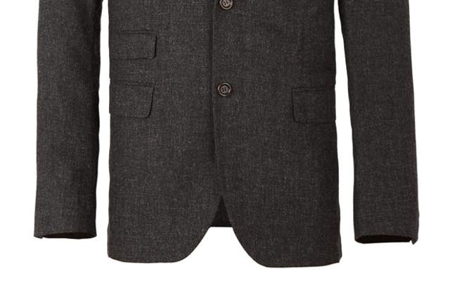 Grey soft structured wool blazer £270, Our Legacy, my-wardrobe.com