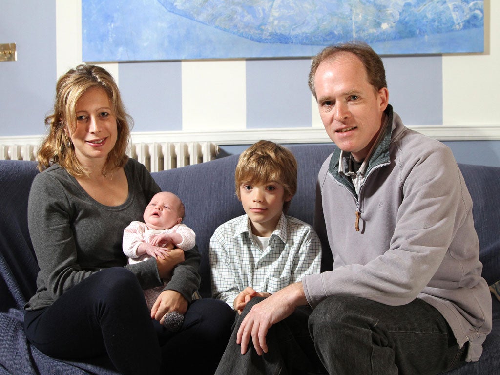 Alice Jolly with her husband, Stephen, and their children, Thomas and Hope