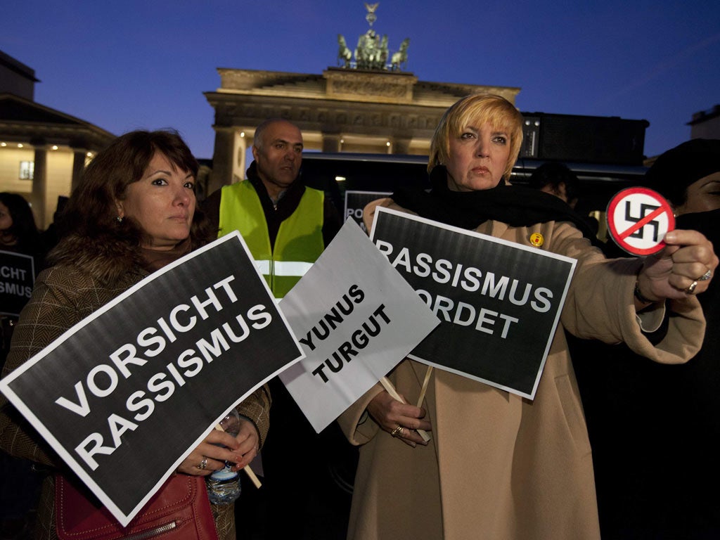 A vigil in Berlin for the victims of racist violence