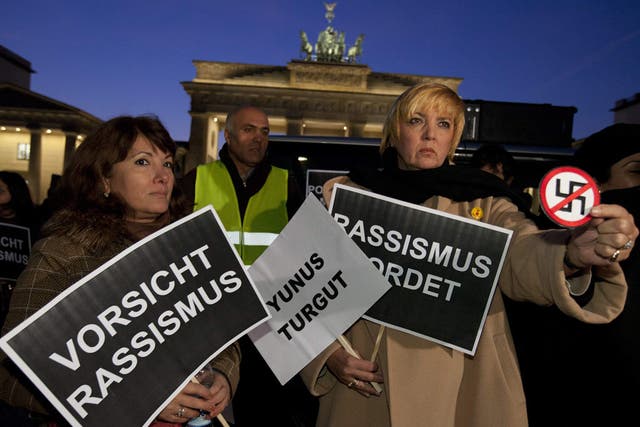 A vigil in Berlin for the victims of racist violence