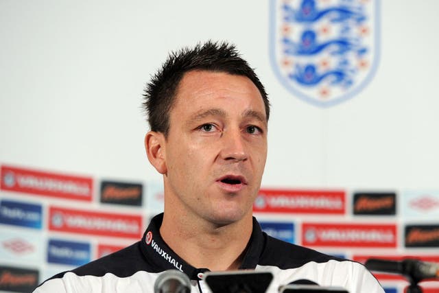 England captain John Terry addresses the media yesterday