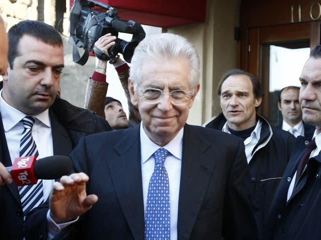 Mario Monti, senator and the prime minister designate