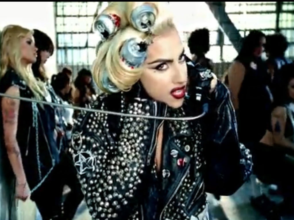 Gaga in her video for ‘Telephone’