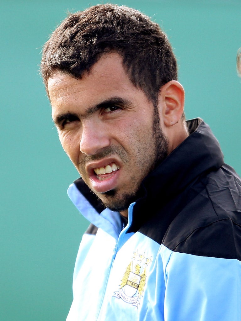 Manchester City have not been in contact with Carlos Tevez since he flew home last week