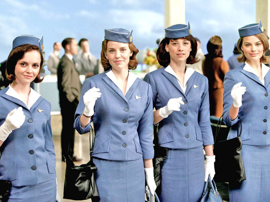 Christina Ricci, left, stars in the 'Mad Men with wings' series Pan Am