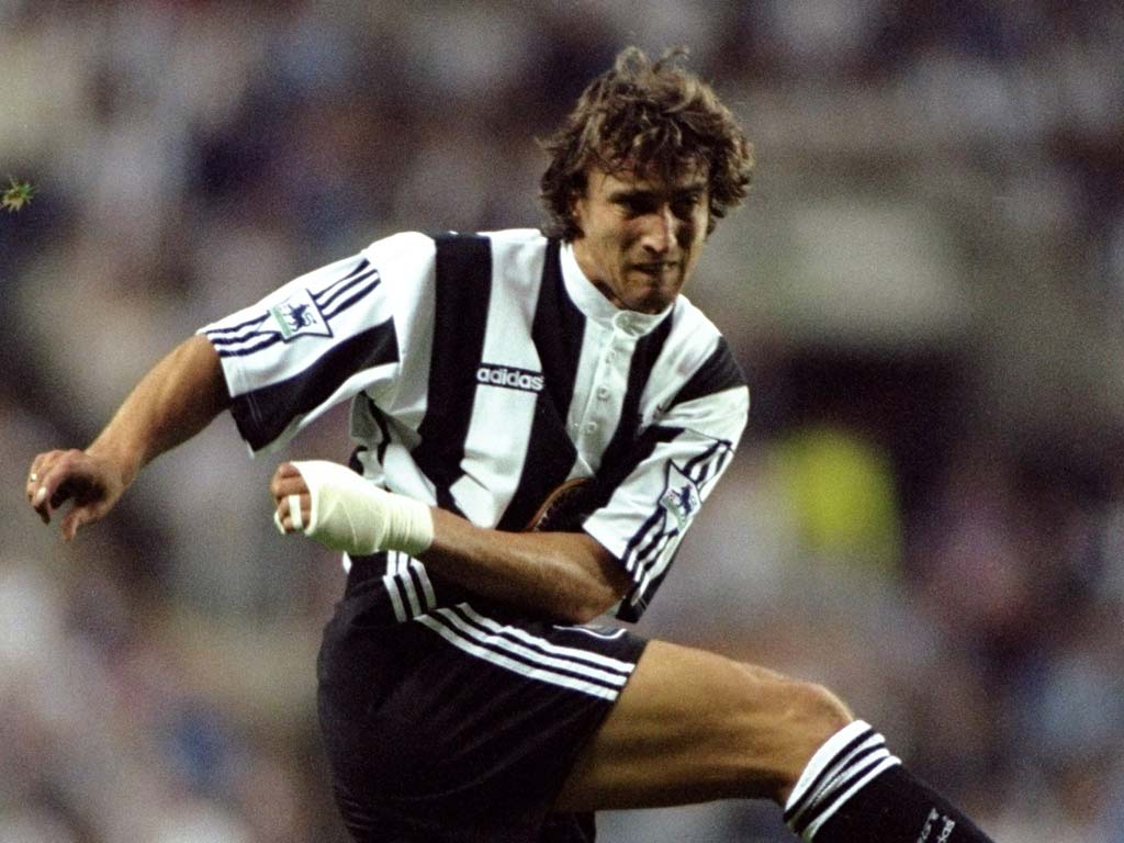 Ginola pictured during his time at Newcastle