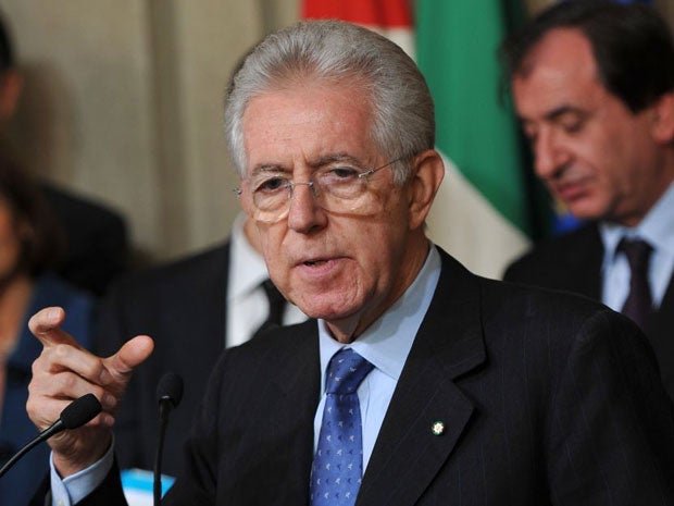 Mario Monti unveiled his cabinet today