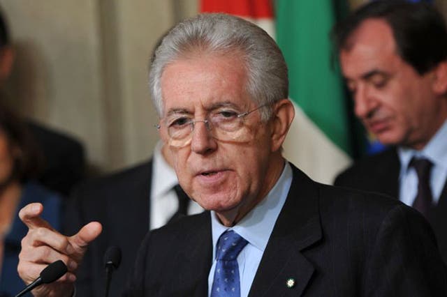 Mario Monti unveiled his cabinet today