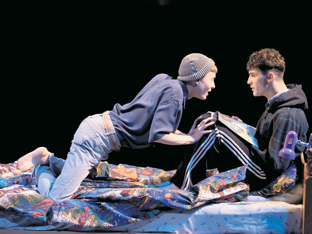 Bed fellows: Matthew Tennyson and Tommy Vine in 'Beautiful Thing'