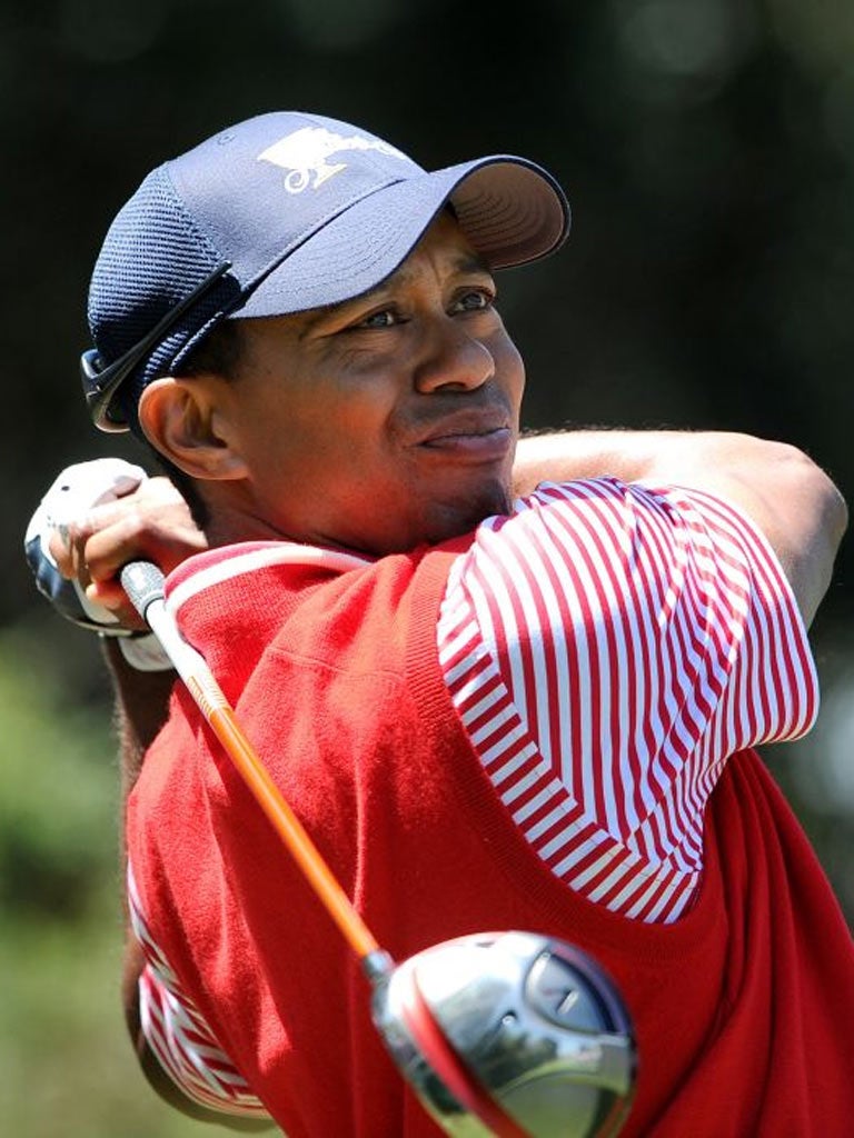 For the first time in his career Tiger Woods will tee
off his season outside the US