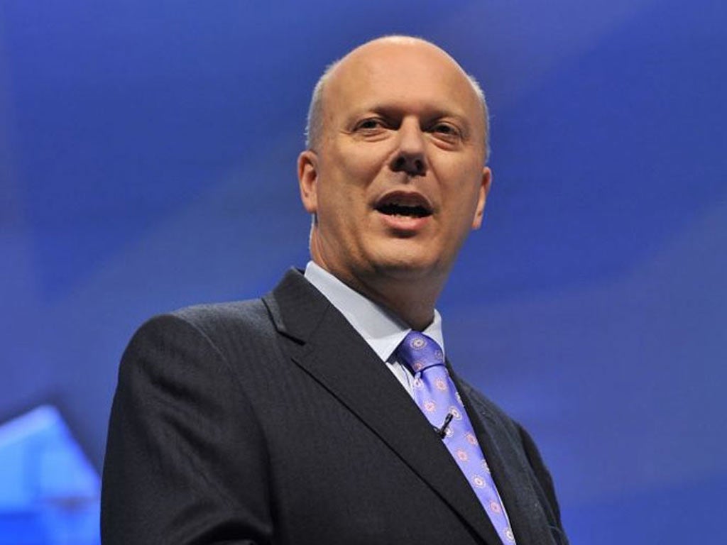 Chris Grayling made the announcement on social media on Friday