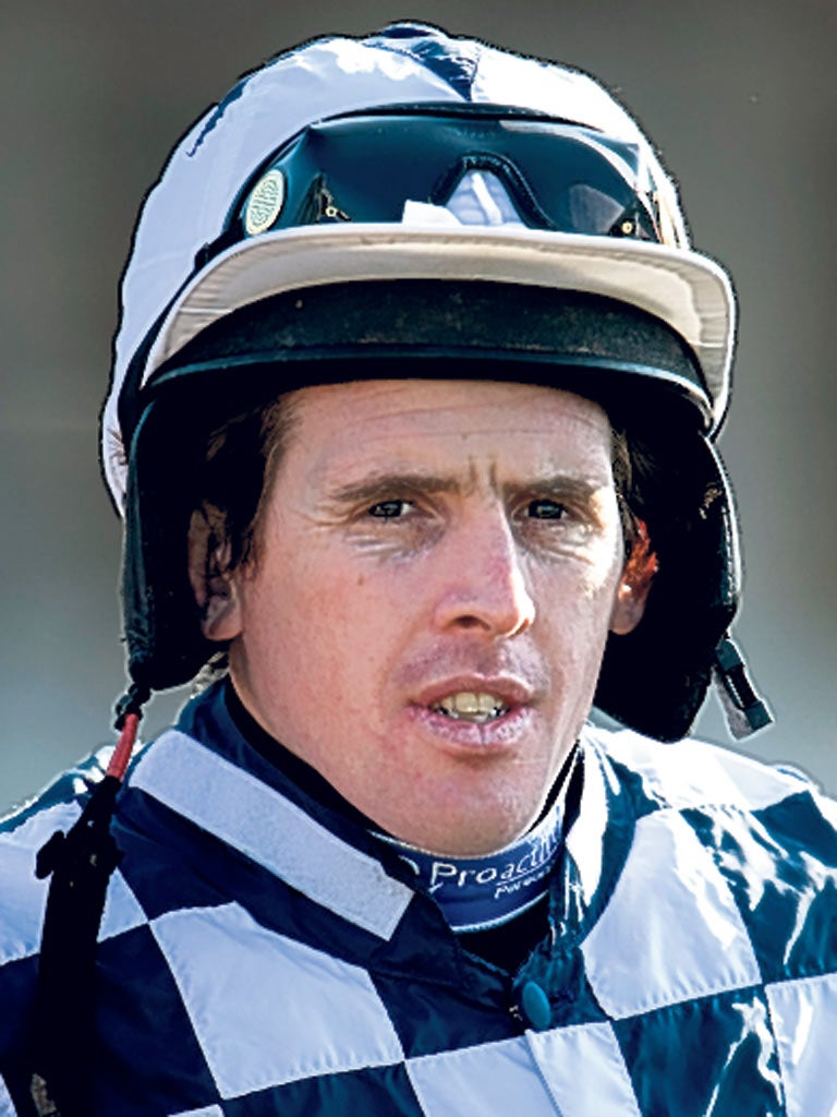 Jason Maguire won on his first ride yesterday since a fall in August
