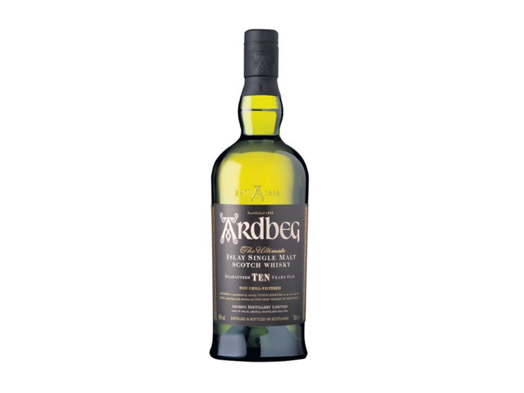 1. Ardbeg 10 year old

<p>£38.80, thewhiskyexchange.com</p>

<p>Ardbeg shows exactly what an Islay malt can offer. An elegant texture delivers flavours of cooked apples, orange marmalade, clove and cinnamon, set against smoke and vanilla</p>