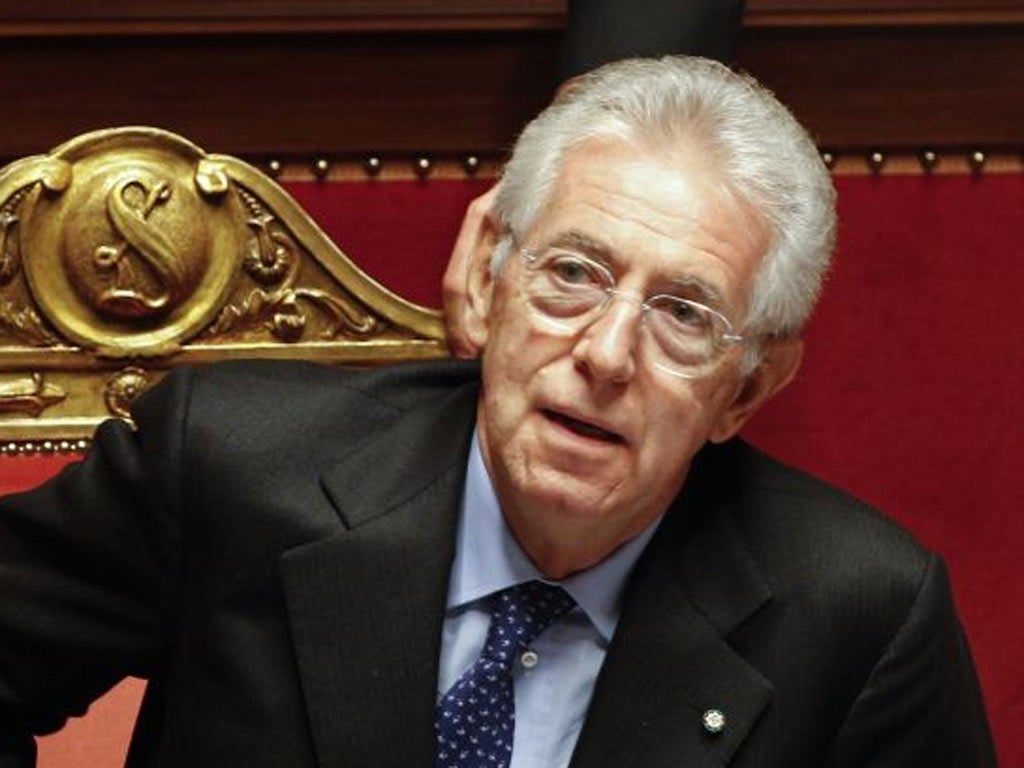 Mario Monti is to address the Chamber of Deputies today