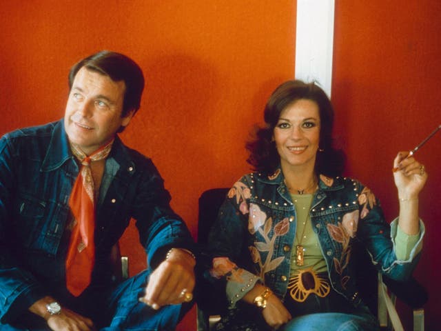 The star with her husband Robert Wagner