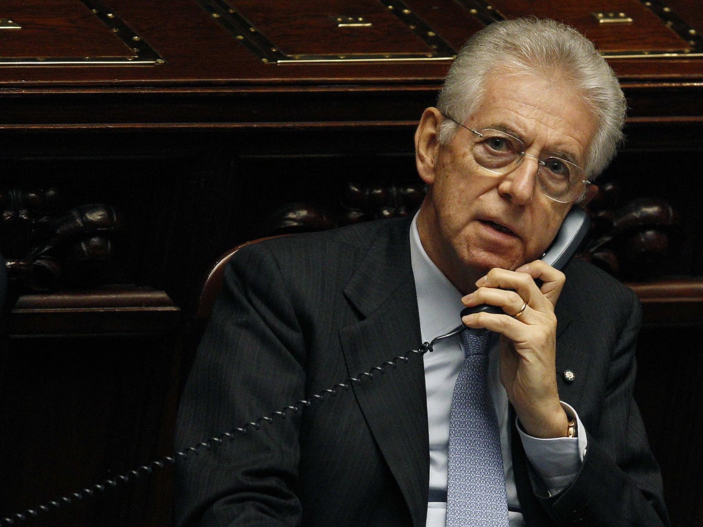 Mario Monti: New PM has stressed the need to tackle labour laws and tax evasion