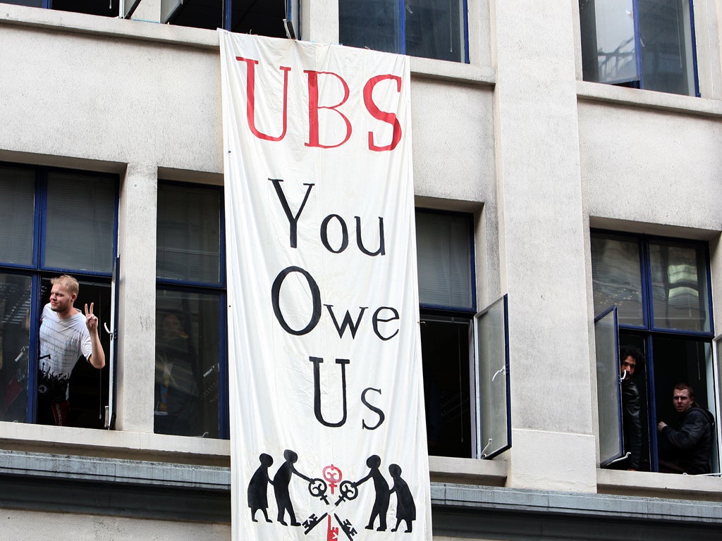Activists intend to turn the UBS building into a community centre