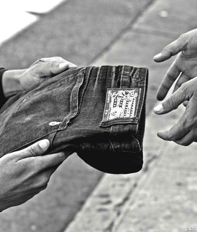 We love: Give jeans a chance - 
Like free stuff and the warm glow of doing something good? Volcom will be collecting jeans and denim jackets to pass on to the Whitechapel Homeless Mission. In return you get a free cap, DVD or CD. 7 Earlham Street, WC2 020-7836 3353