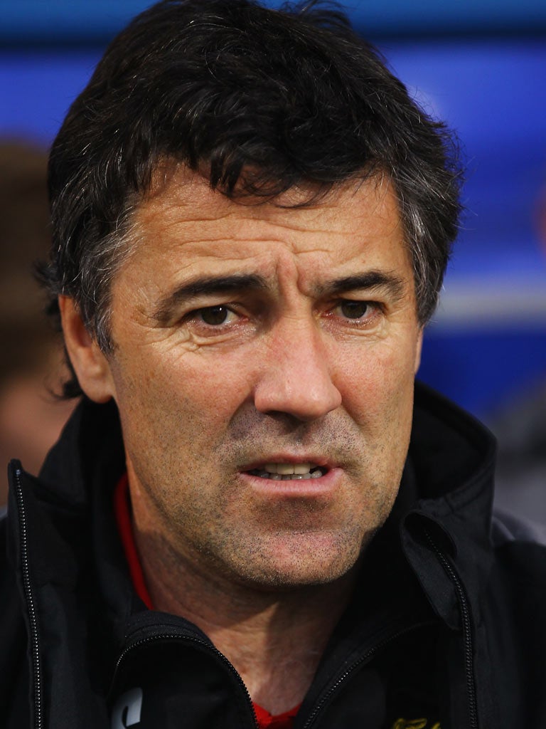 Dean Saunders: The Doncaster manager finds his team adrift at
the foot of the Championship