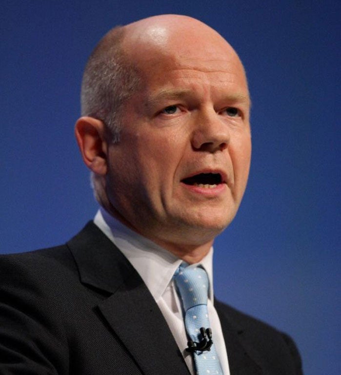 Mr Hague said the military should remain in charge to oversee elections