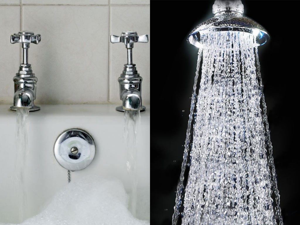 Research into the habits of British families has found that some showers use nearly twice as much water as the average bath