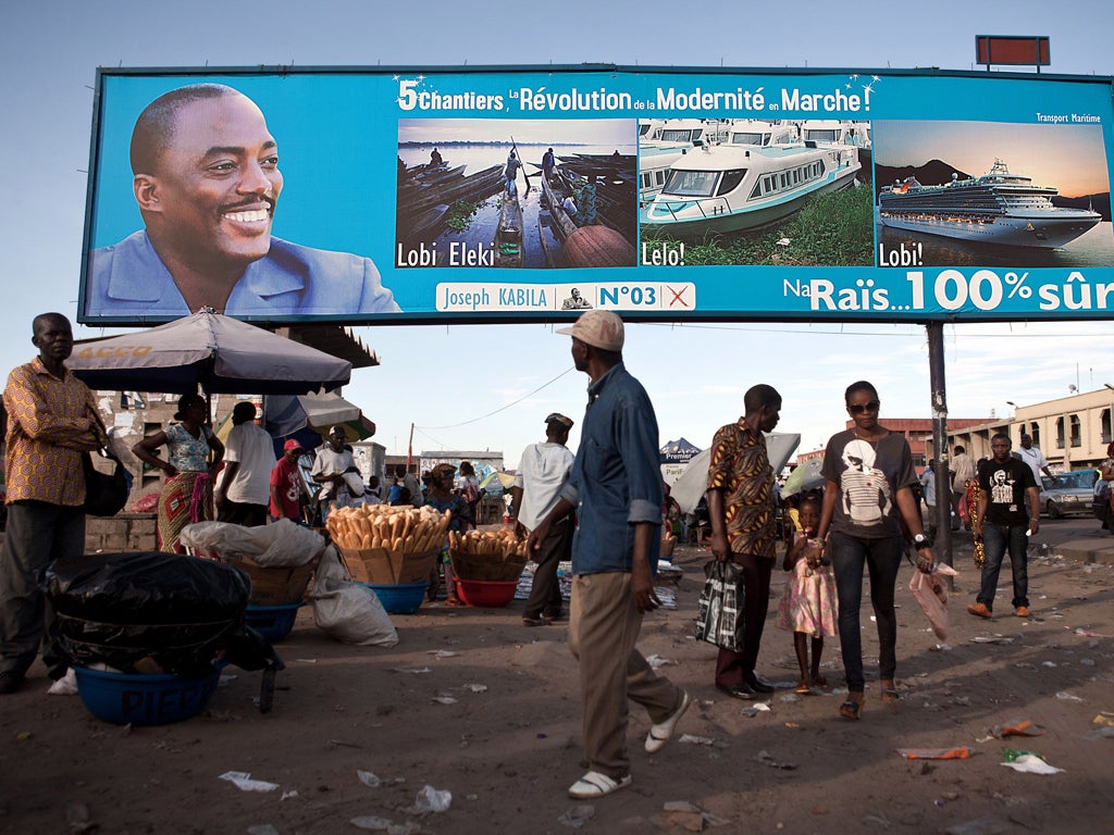 The DRC President Joseph Kabila hopes to win a second term in office