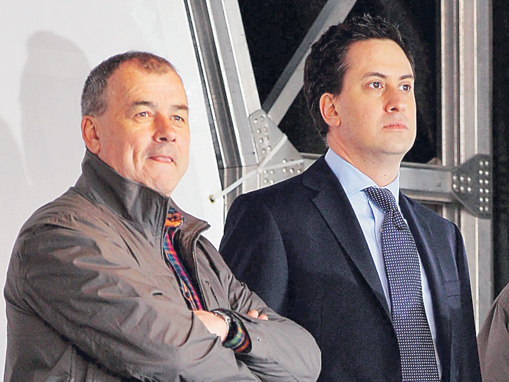 Ed Miliband with Brendan Barber, the TUC General Secretary. Union funding accounts for around 90 per cent of donations to Labour's central office