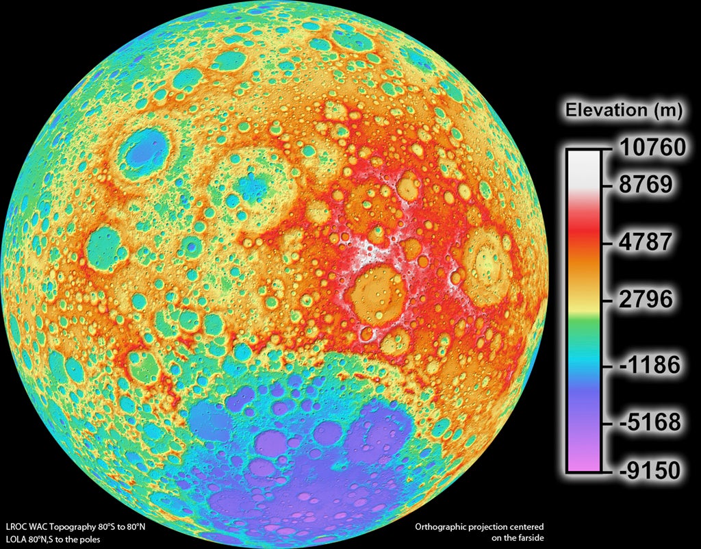 NASA has released the highest resolution near-global topographic map of the moon ever created.