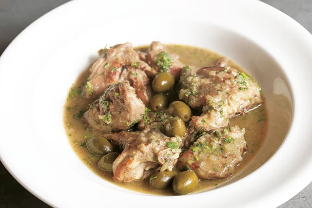 Rabbit with olives