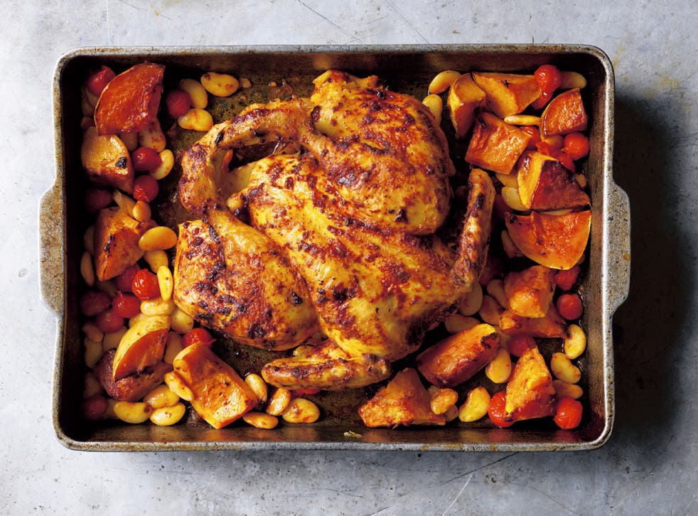Maria Elia's slow-roasted paprika chicken