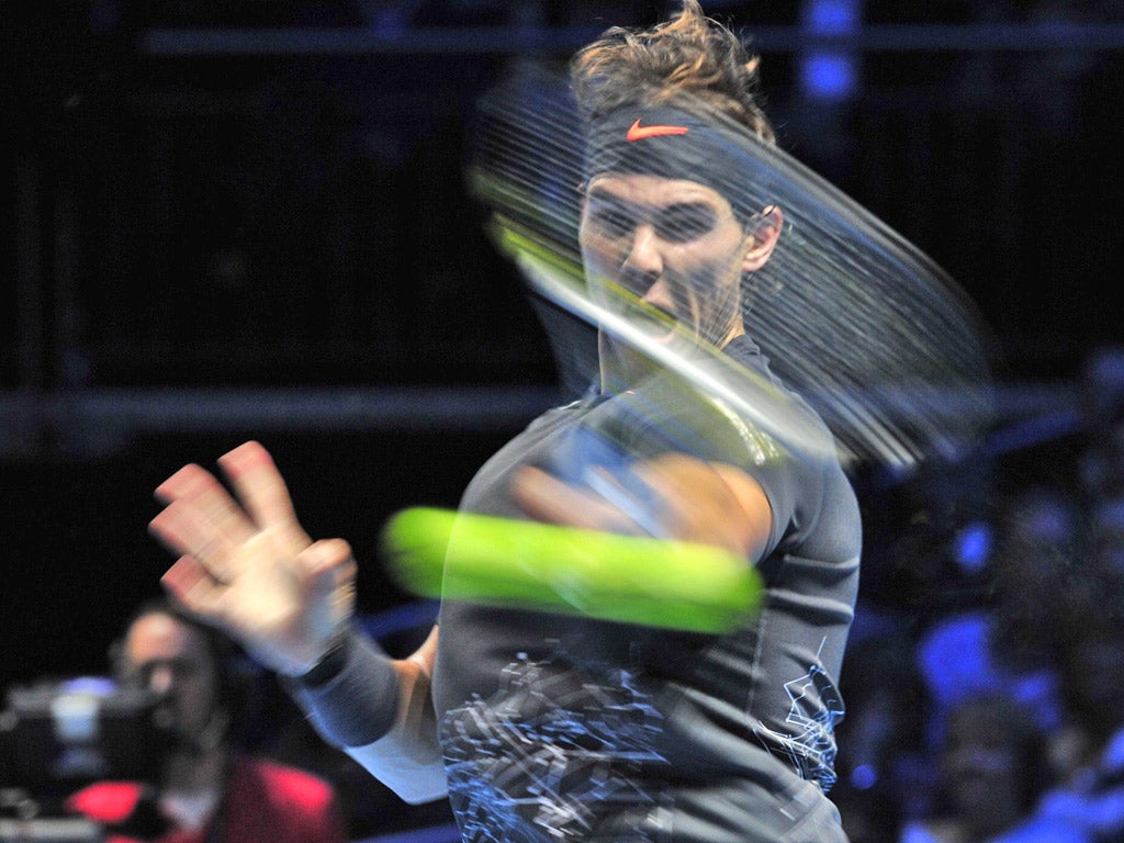 Rafael Nadal has been out-of-sorts at the O2 Arena this week