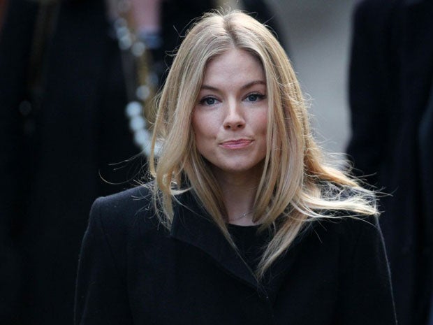 Sienna Miller arrives at the Royal Courts of Justice