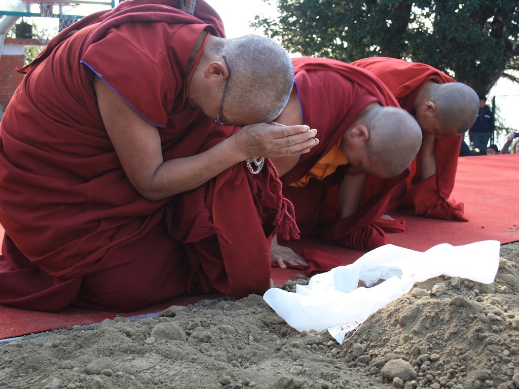 Monks blessing the soil: ‘People were getting crying and getting very emotional’