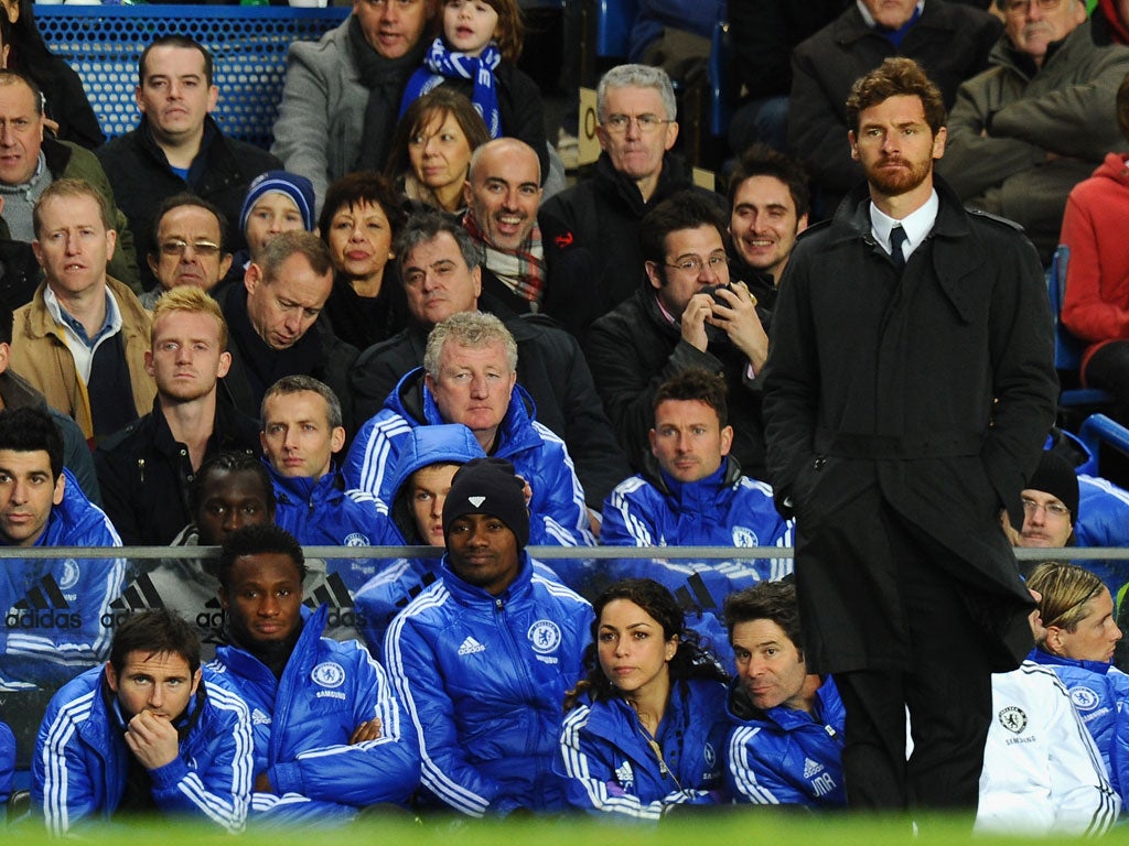 Andre Villas-Boas, the Chelsea manager, was under pressure to get a good result from today's game