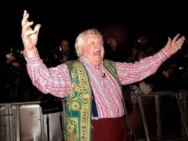 Ken Russell arriving to enter the Celebrity Big Brother house